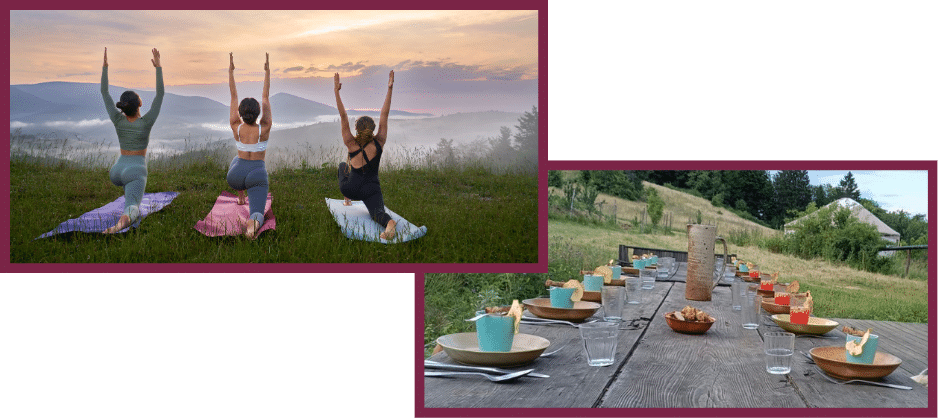 Cuisinière pour stage de yoga